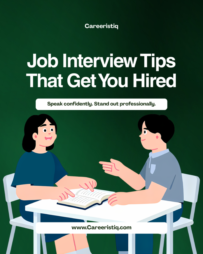 Confident job candidate shaking hands with interviewer during a job interview